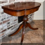 F48. Antique mahogany game table. 29”h x 36”w x 18”d 